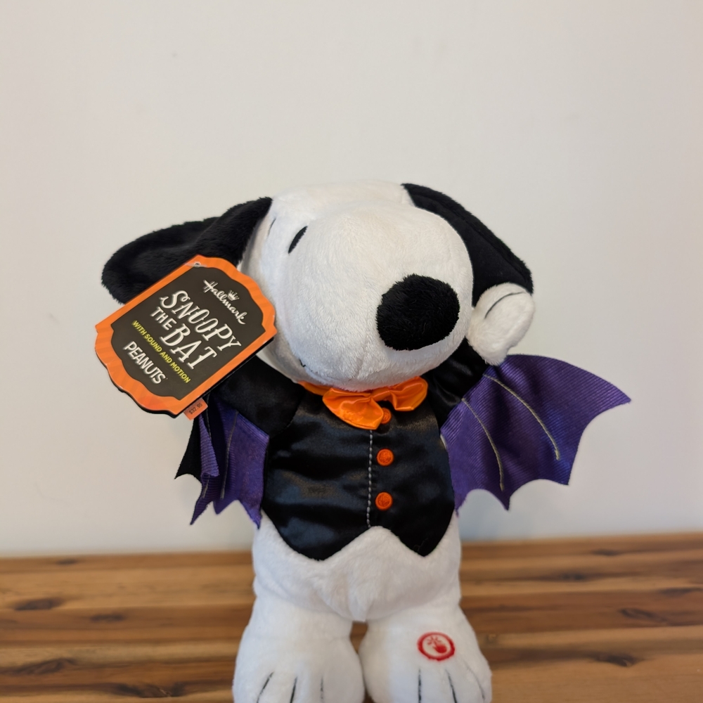 Snoopy the Bat Plush Toy with Purple Wings